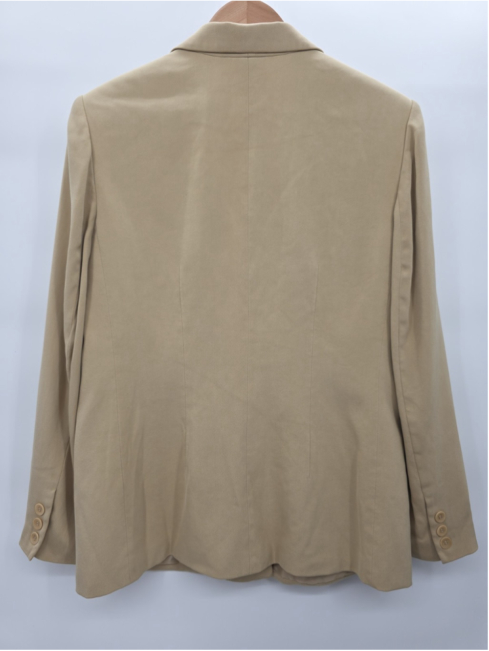 Vintage Talbots Pure Silk Blazer Size 12 Beige Old Money Quiet Luxury - Picture 12 of 16